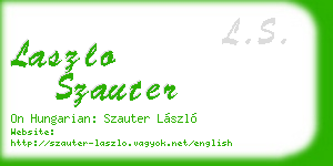 laszlo szauter business card